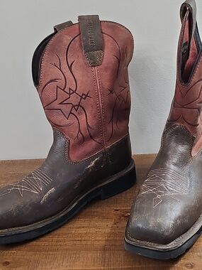 Red Wing Irish Setter Women's Brown & Rust Western Work Boots - Durable Leather